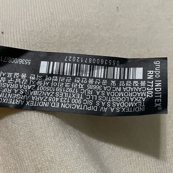 Zara Cropped Side Frill Knit Top In Cream Size Small - Picture 10 of 11